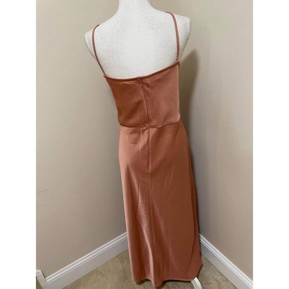 Anthropologie x BHLDN Cali Satin Charmeuse Midi Dress Size 20 - Picture 7 of 9